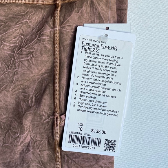SOLD - NWT Lululemon Fast and Free HR Tight 25” - Picture 7 of 7